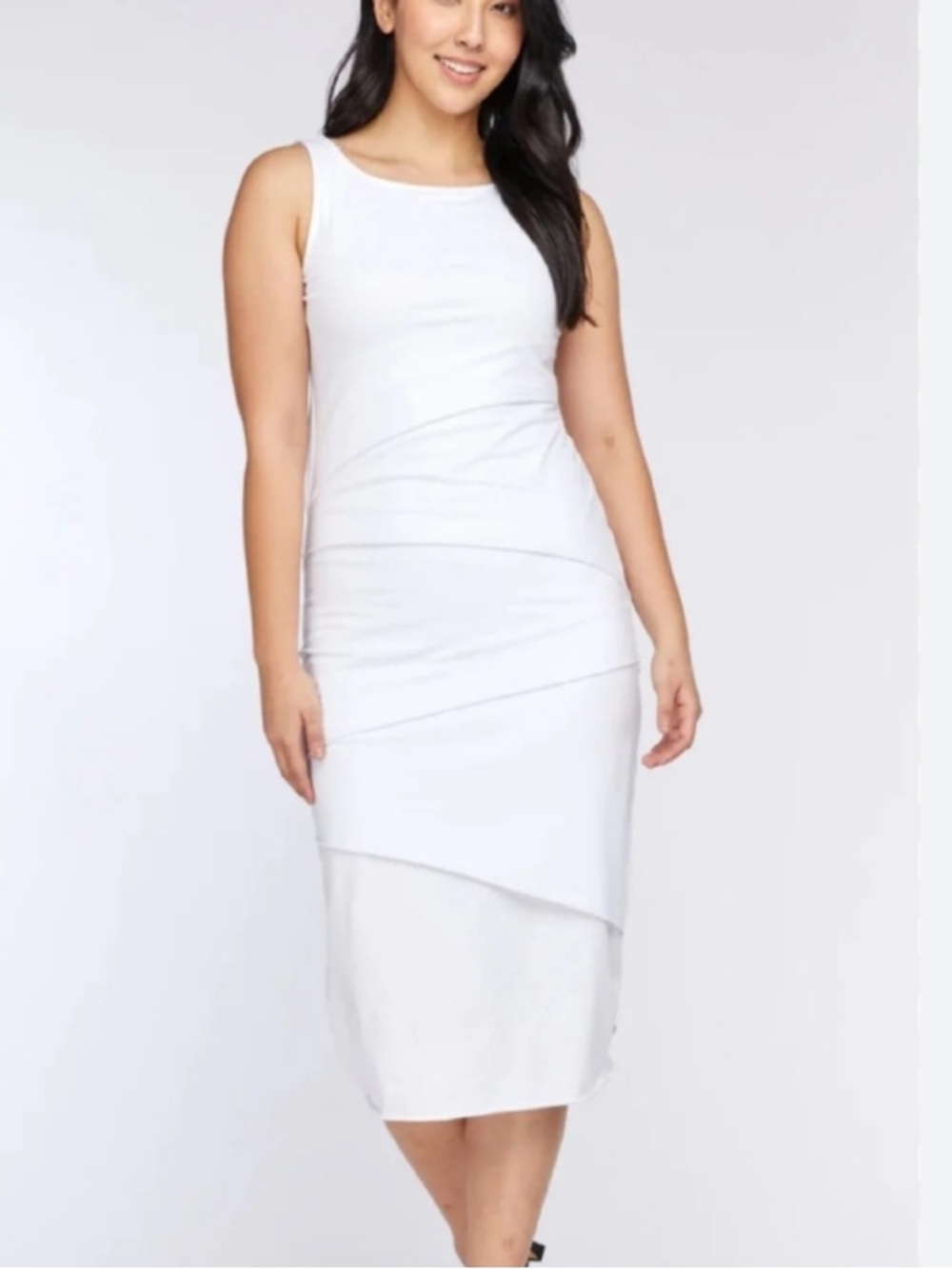neon buddha White Sleeveless Maxi Dress 98% Cotton NWT
